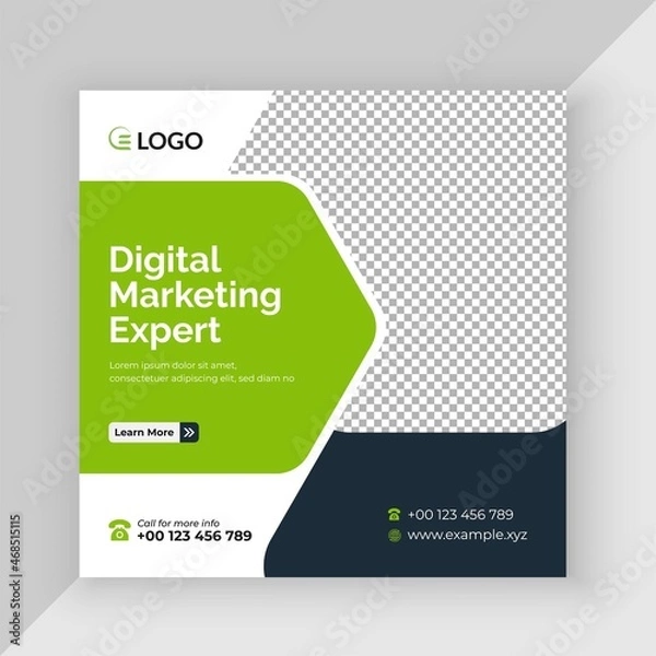 Fototapeta Digital Marketing Social Media Post Template	