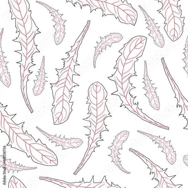 Obraz Abstract floral illustration. Vector seamless pattern.