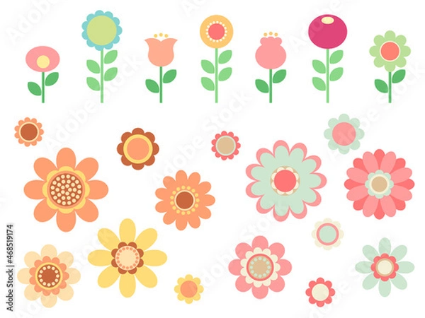 Obraz 昭和レトロな花アイコン