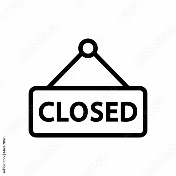 Obraz Closed Icon Design Vector Template Illustration