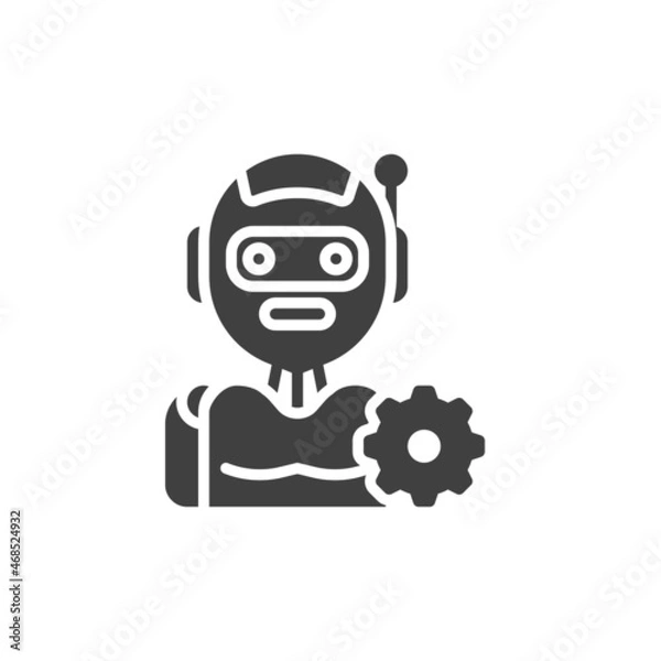 Fototapeta AI robot technology vector icon