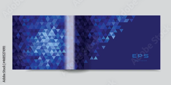 Obraz Booklet, brochure with a triangular abstract pattern on the page.