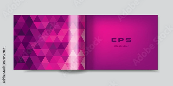 Fototapeta Booklet, brochure with a triangular abstract pattern on the page.