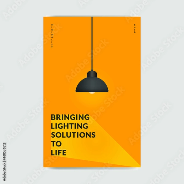 Obraz Minimalist Bulb Poster Design Template