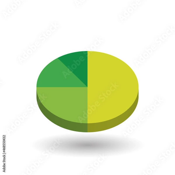 Obraz Green pie chart design element