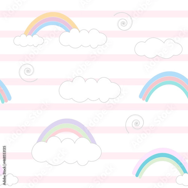 Obraz Sky seamless pattern.Vector illustration.