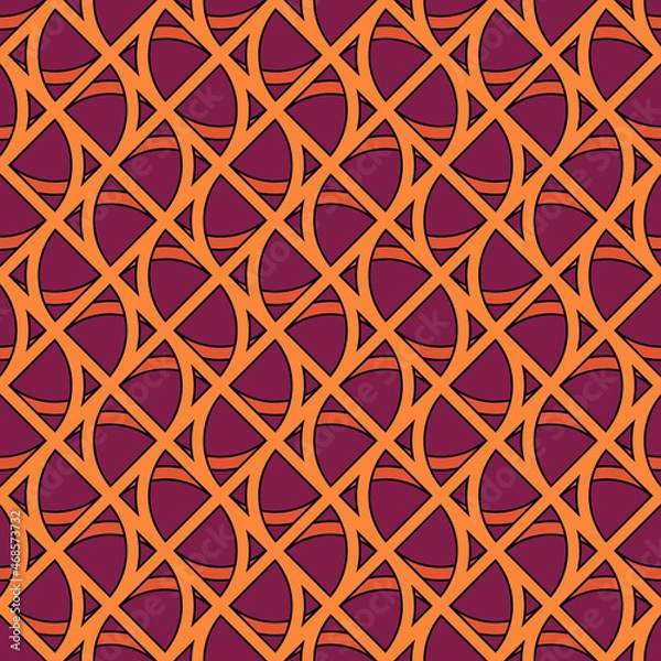 Obraz Tiles ornament. Seamless pattern. Patchwork motif. Tribal backdrop. Mosaic image. Geometric vector. Tiled background. Ethnic textile print. Geometrical digital paper. Vector art.