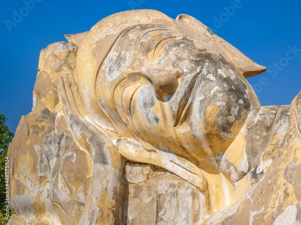 Fototapeta Buddhas Kopf aus Stein