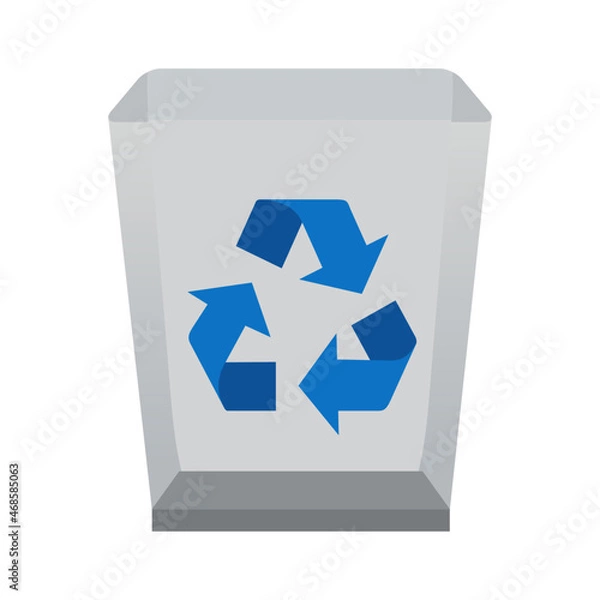 Obraz Dustbin icon. Trash folder. Empty recycle bin. Desktop icons. My computer PC shortcut signs. System software and devices. New eleven inspired vector illustrations.