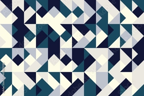 Fototapeta Geometrical retro pattern background with colorful shapes. Modern abstract trendy background for layout and design. 
