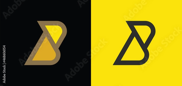 Obraz B logo vector abstract letter