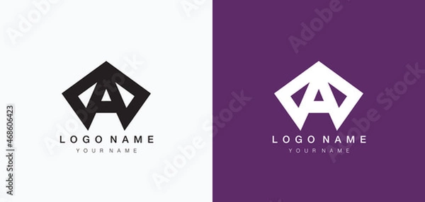 Fototapeta geometric letter A. Architecture vector icon