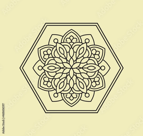 Obraz mandala vector ornamental pattern ethnic