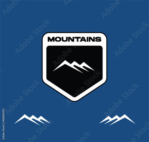Obraz mountains vector logo emblem stripe