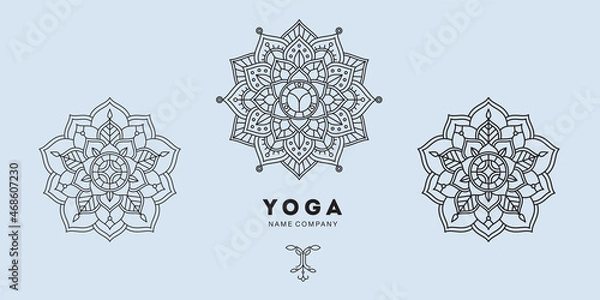 Obraz yoga mandala vector logo abstract
