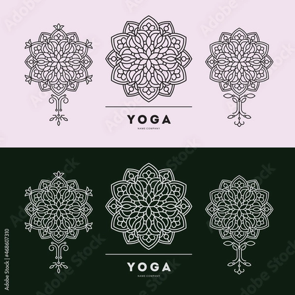Obraz yoga mandala vector ornamental logo