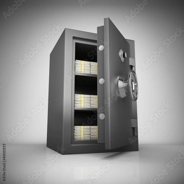 Obraz Bank safe with money