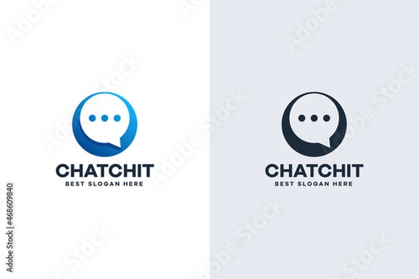 Obraz Modern Gradient Chat Logo Template