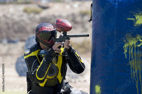Obraz Paintball player in action