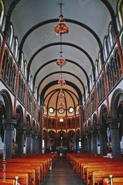 Fototapeta Inside the cathedral in Jeonju, Korea,

