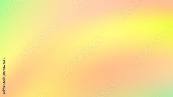 Fototapeta Beautiful gradient background. Color transition from green to orange. Horizontal illustration. Cute desktop background. Place for your text. Vector stock illustration. Blurry, bright, yellow, green