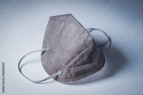 Obraz Gray respirator on a white background
