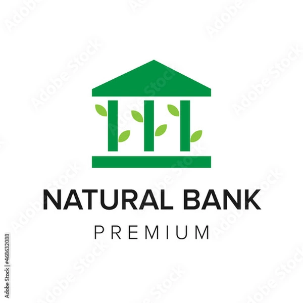 Obraz natural bank logo icon vector template