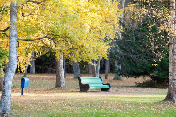 Obraz Park bench in Narva Joesuu