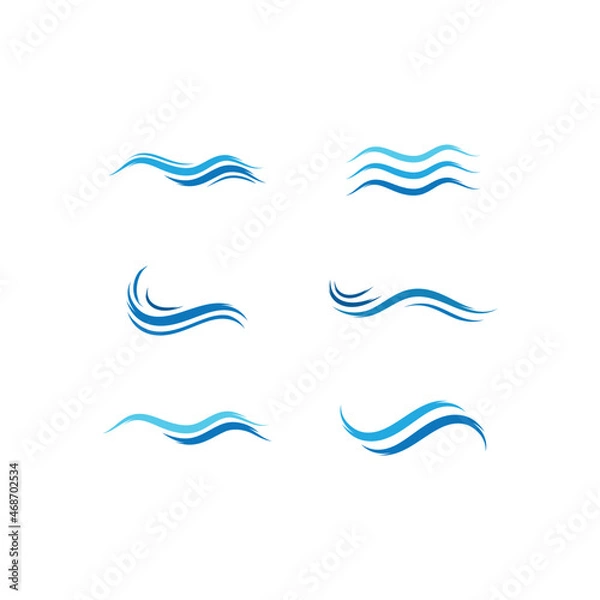 Obraz Water wave icon vector illustration design logo