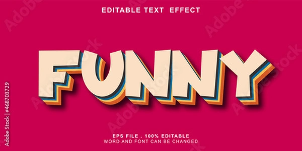 Fototapeta text effect editable funny