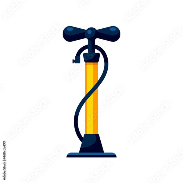 Fototapeta Hand pump icon in flat design. Tool on an isolated white background. Vector stock illustration