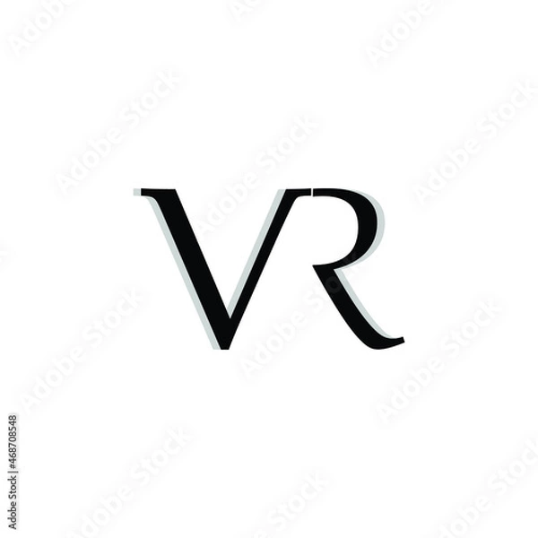 Fototapeta AR VR Letter Logo Design with Creative Modern Trendy Typography and Black Color
