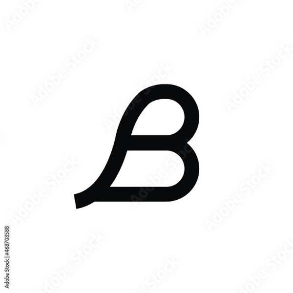 Fototapeta B Logo. B Letter Design Vector Illustration Of Modern Monogram Icon
