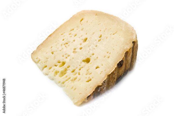 Fototapeta cheese isolated on a white background 