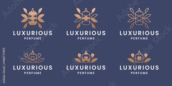 Fototapeta bundle perfume logo design template with gradient color