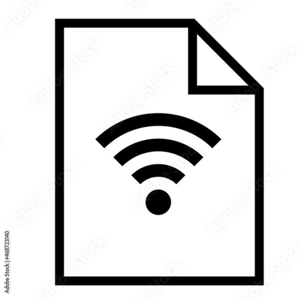 Fototapeta ワイファイのデータファイルのベクターイラスト