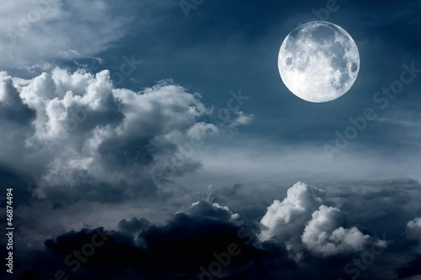 Obraz night sky with moon