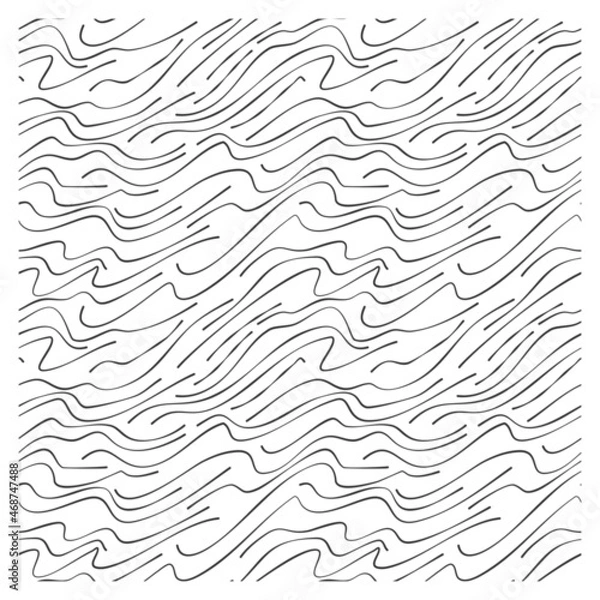Fototapeta Seamless pattern with stormy waves. Design for backdrops with sea, rivers or water texture.