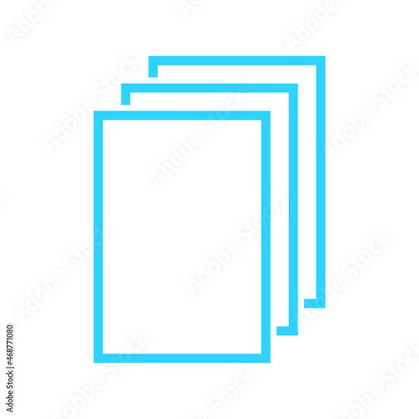Fototapeta Paper line blue vector icon