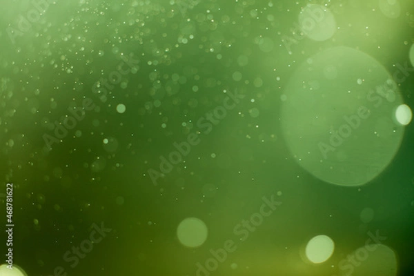Obraz Green lights bokeh background.