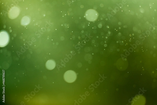 Fototapeta Green lights bokeh background.