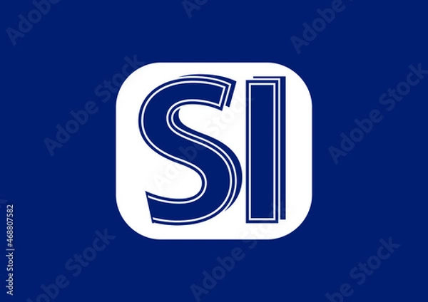 Obraz SI letter logo and icon design template