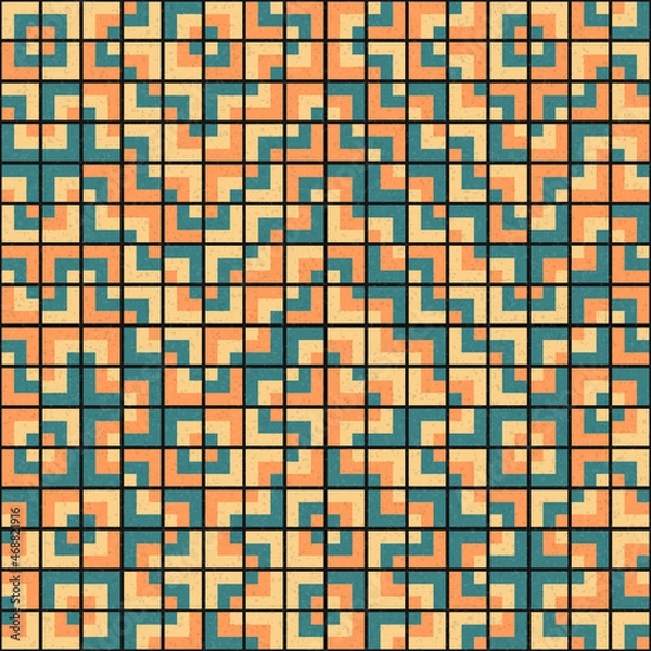 Fototapeta Abstract Geometric Pattern generative computational art illustration