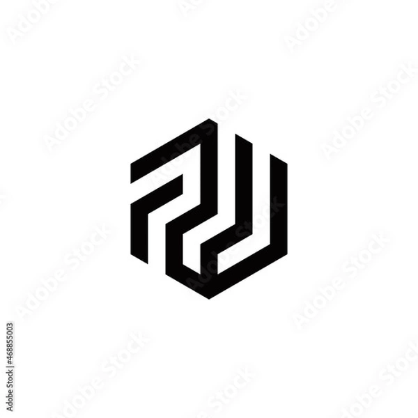Fototapeta p w pw initial logo design vector template