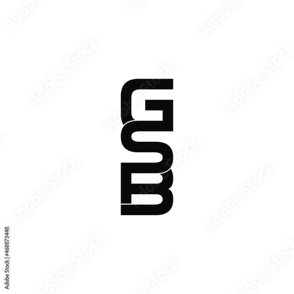 Obraz gsb initial letter monogram logo design