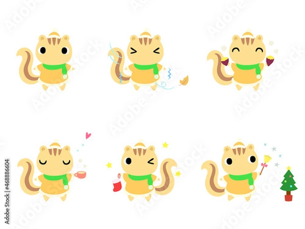 Fototapeta 冬のリスアイコン