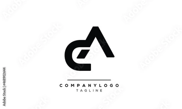Fototapeta Abstract Letter Initial CA AC Vector Logo Design Template