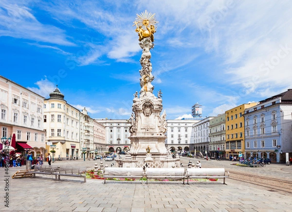 Fototapeta Hauptplatz main square, Linz