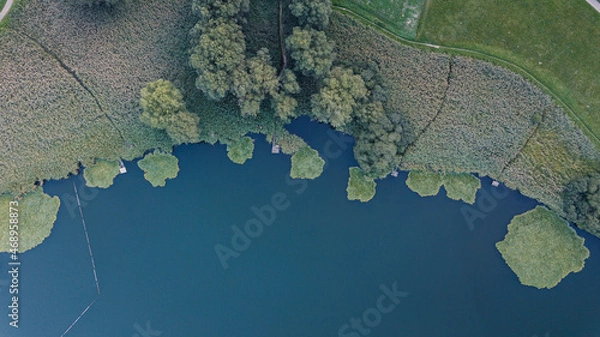 Fototapeta pond aerial