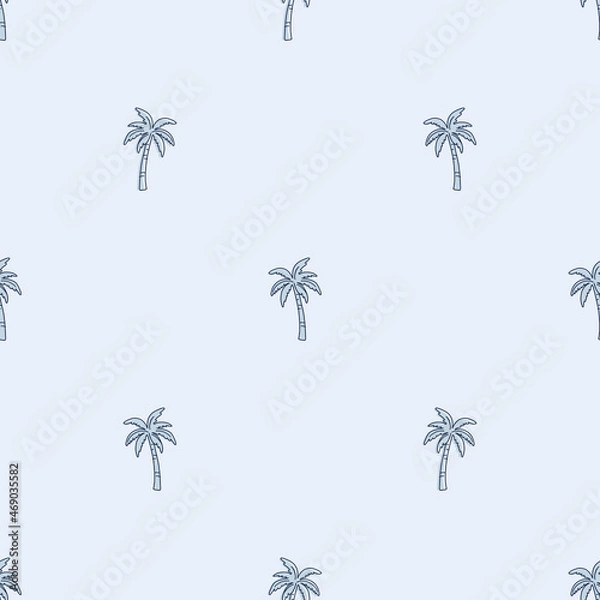 Fototapeta Palm tree seamless pattern 